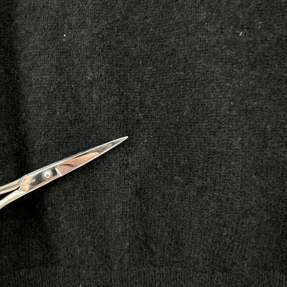 EQUIPMENT Rosemary Cashmere Sweater Dress Women M Black Deep V Neck Lightweight - Picture 14 of 16